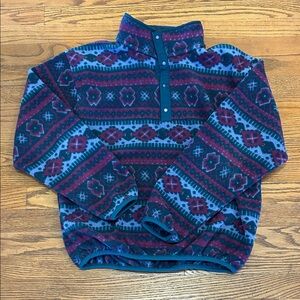 Vintage L.L. Bean Aztec Pattern Fleece